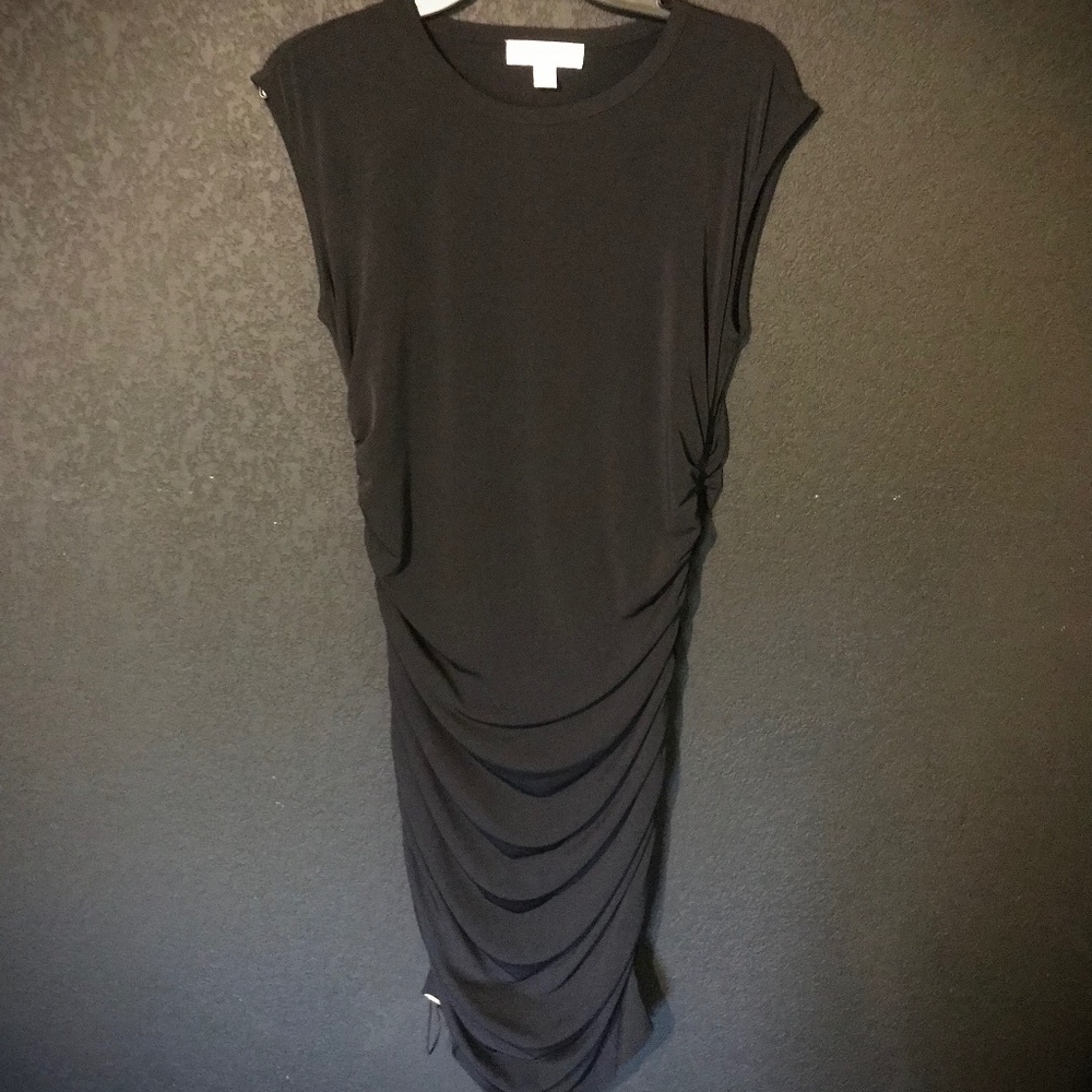 Black midi dress